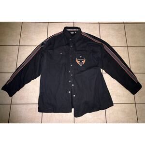 Harley Davidson Motorcycles Jacket XXL black button up